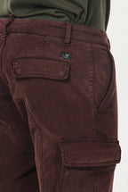 Chile pantalone cargo uomo in gabardina stretch extra slim fit ①