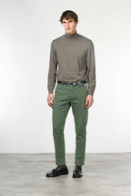 Chile pantalone cargo uomo in gabardina stretch extra slim fit ①