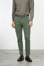 Chile pantalone cargo uomo in gabardina stretch extra slim fit ①