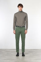 Chile pantalone cargo uomo in gabardina stretch extra slim fit ①