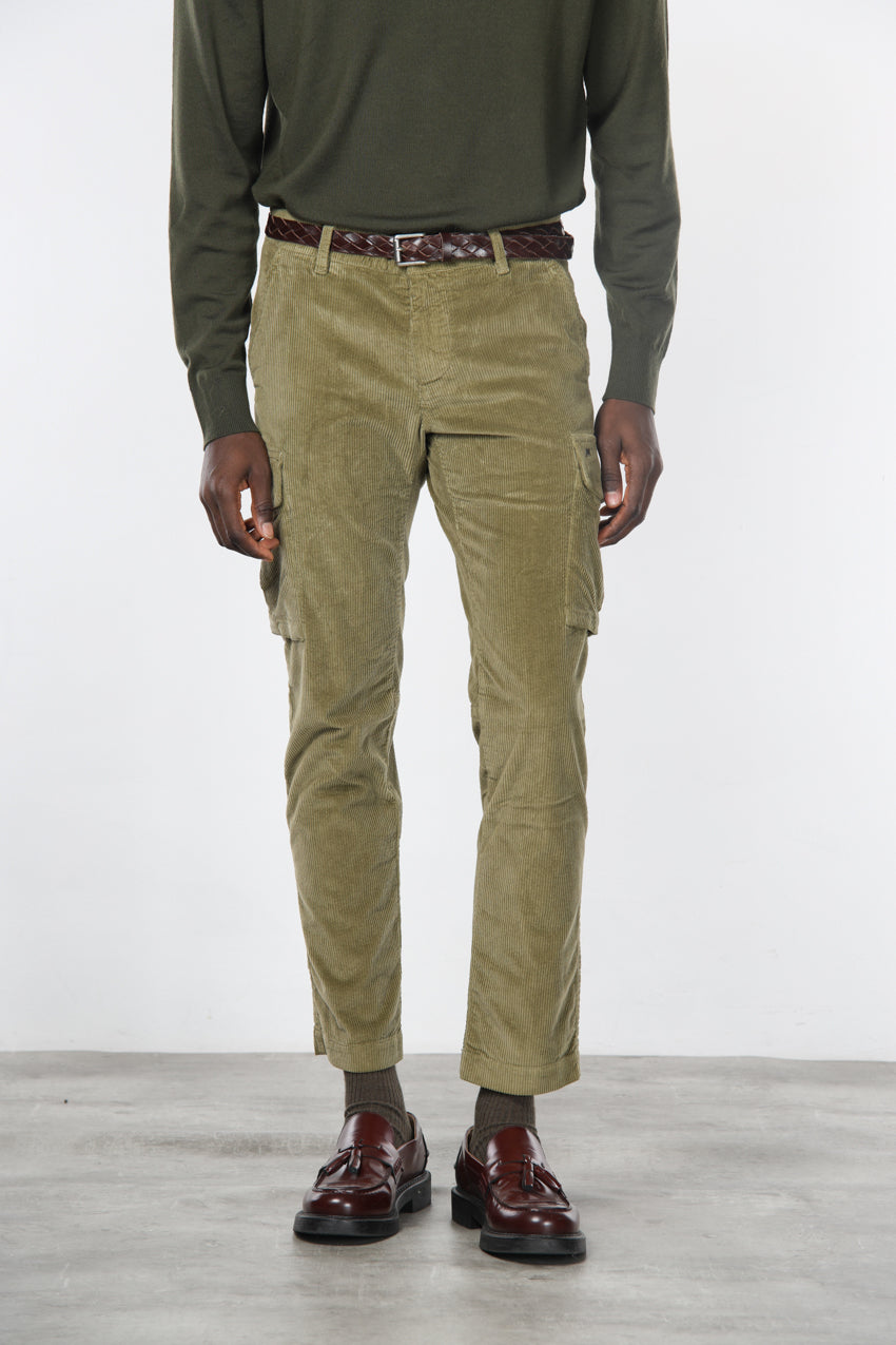 Chile Herren-Cargo-Hose aus Samt 500 Linien extra slim fit ①