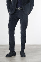 Chile pantalone cargo uomo in velluto 500 righe extra slim fit ①