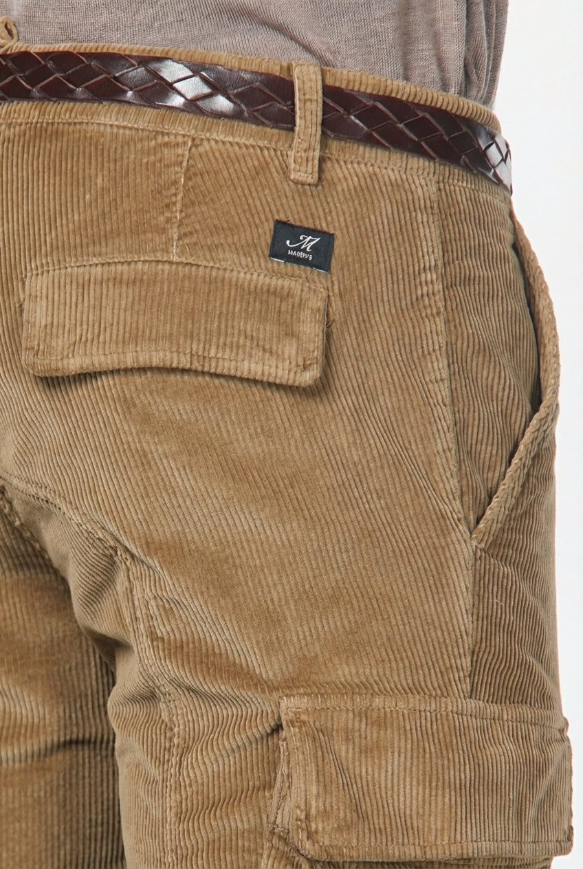 Chile pantalone cargo uomo in velluto 500 righe extra slim fit ①