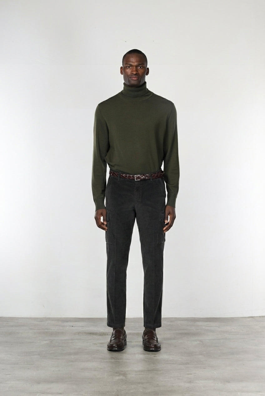 Chile Herren-Cargohose aus 500-Rippen-Samt mit extra slim fit ①