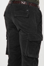 Chile Herren-Cargohose aus 500-Rippen-Samt mit extra slim fit ①