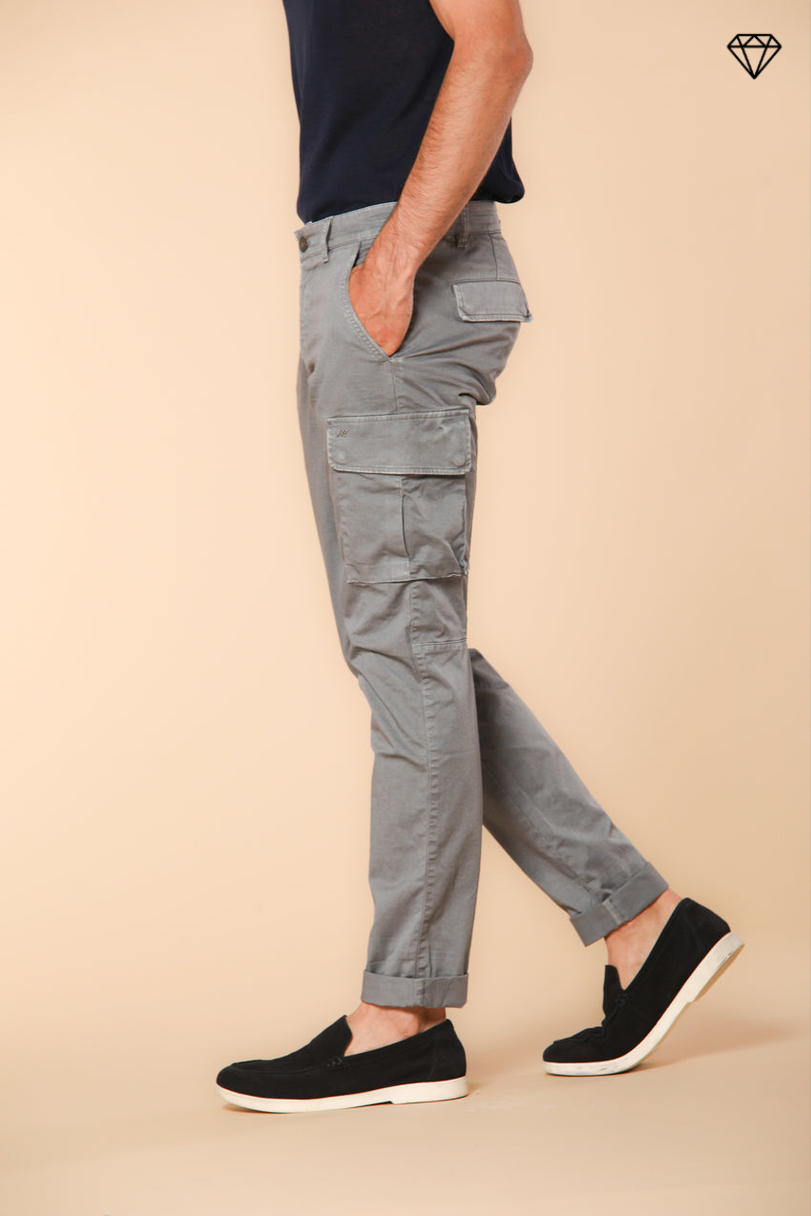 Chile pantalone cargo uomo in raso stretch extra slim fit ①