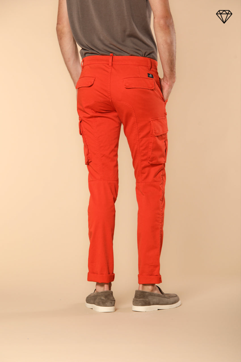 Chile pantalone cargo uomo in raso stretch extra slim fit ①