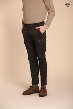 Foto 4 Chile pantalone cargo uomo in gabardina extra slim fit ①