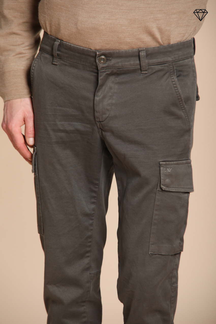 Foto 2 Chile pantalone cargo uomo in gabardina extra slim fit ①
