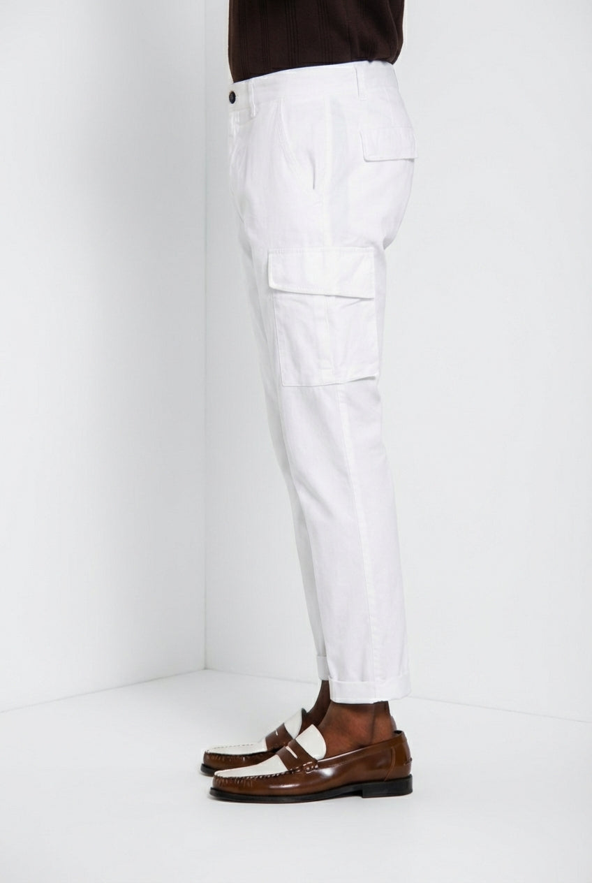 Chile Herren Cargo Hose aus Stretch-Satin extra slim fit ①