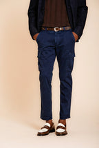 Chile pantalone cargo uomo in raso stretch extra slim fit ①