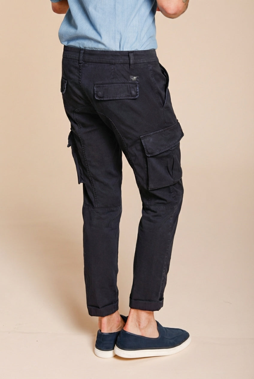 Chile pantalone cargo uomo in raso stretch extra slim fit ①