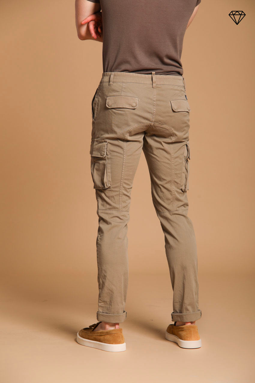 Chile pantalone cargo uomo in raso stretch extra slim fit ①
