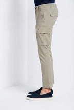 Chile pantalone cargo uomo in raso stretch extra slim fit ①