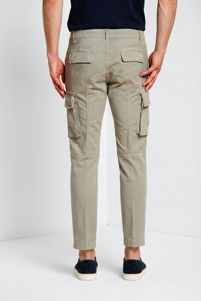 Chile pantalone cargo uomo in raso stretch extra slim fit ①