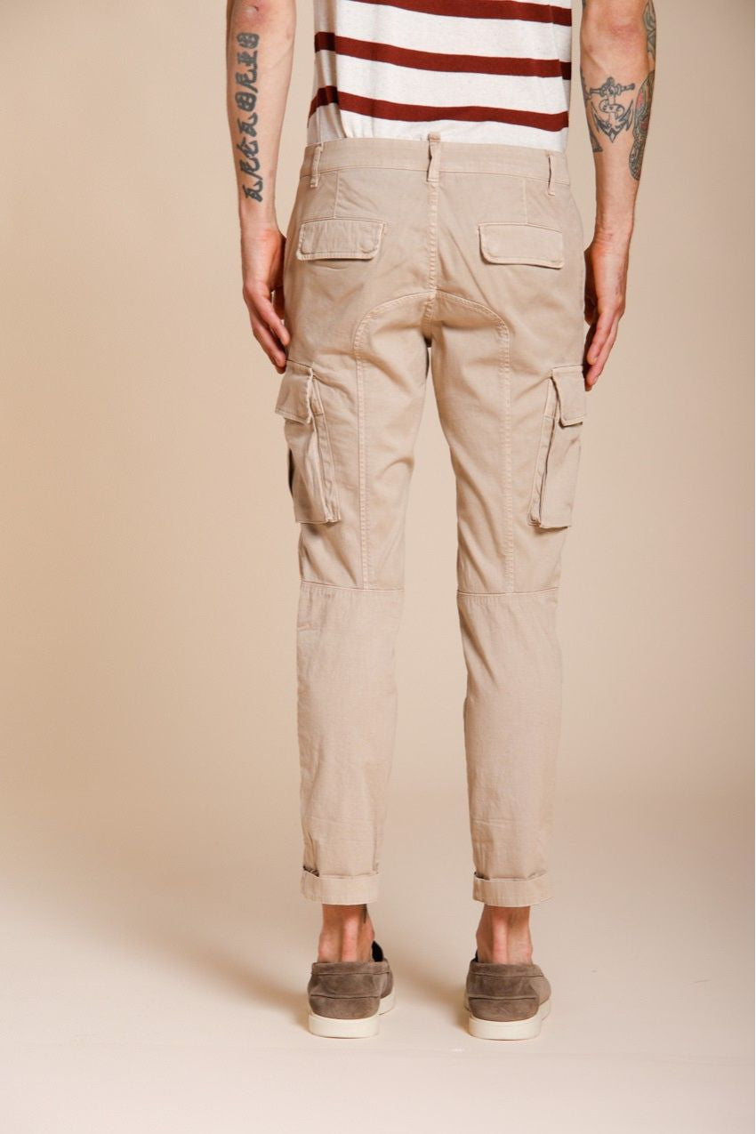 Chile pantalone cargo uomo in raso stretch extra slim fit ①