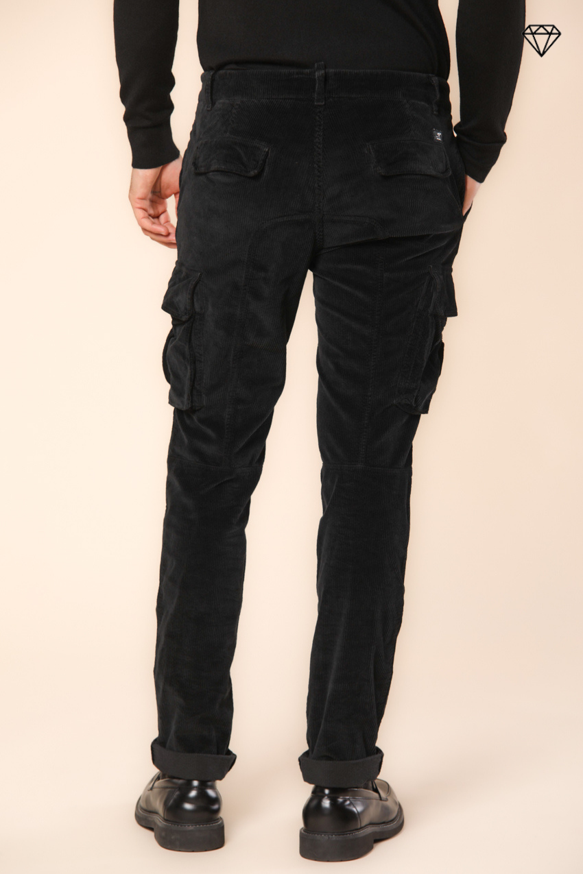 Chile pantalone cargo uomo in velluto 500 righe extra slim fit ①