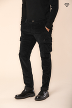 Chile pantalone cargo uomo in velluto 500 righe extra slim fit ①