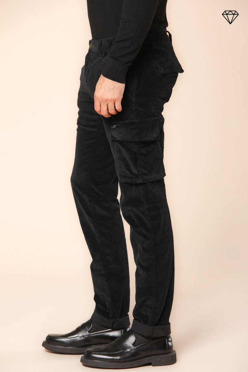 Chile pantalone cargo uomo in velluto 500 righe extra slim fit ①