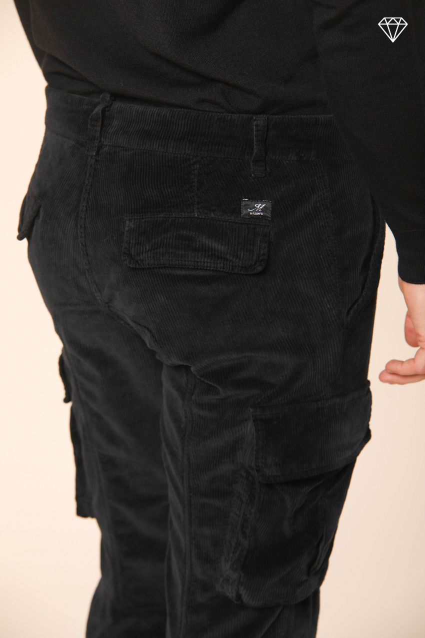 Chile pantalone cargo uomo in velluto 500 righe extra slim fit ①