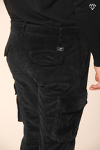 Chile pantalone cargo uomo in velluto 500 righe extra slim fit ①