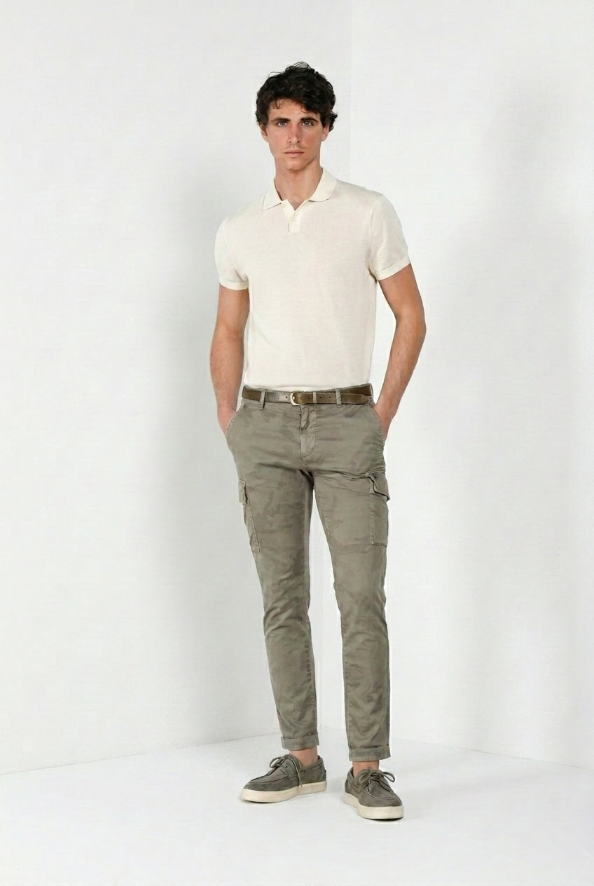 Chile Hose Cargo Herren aus Twill Camouflage-Print extra slim fit ①