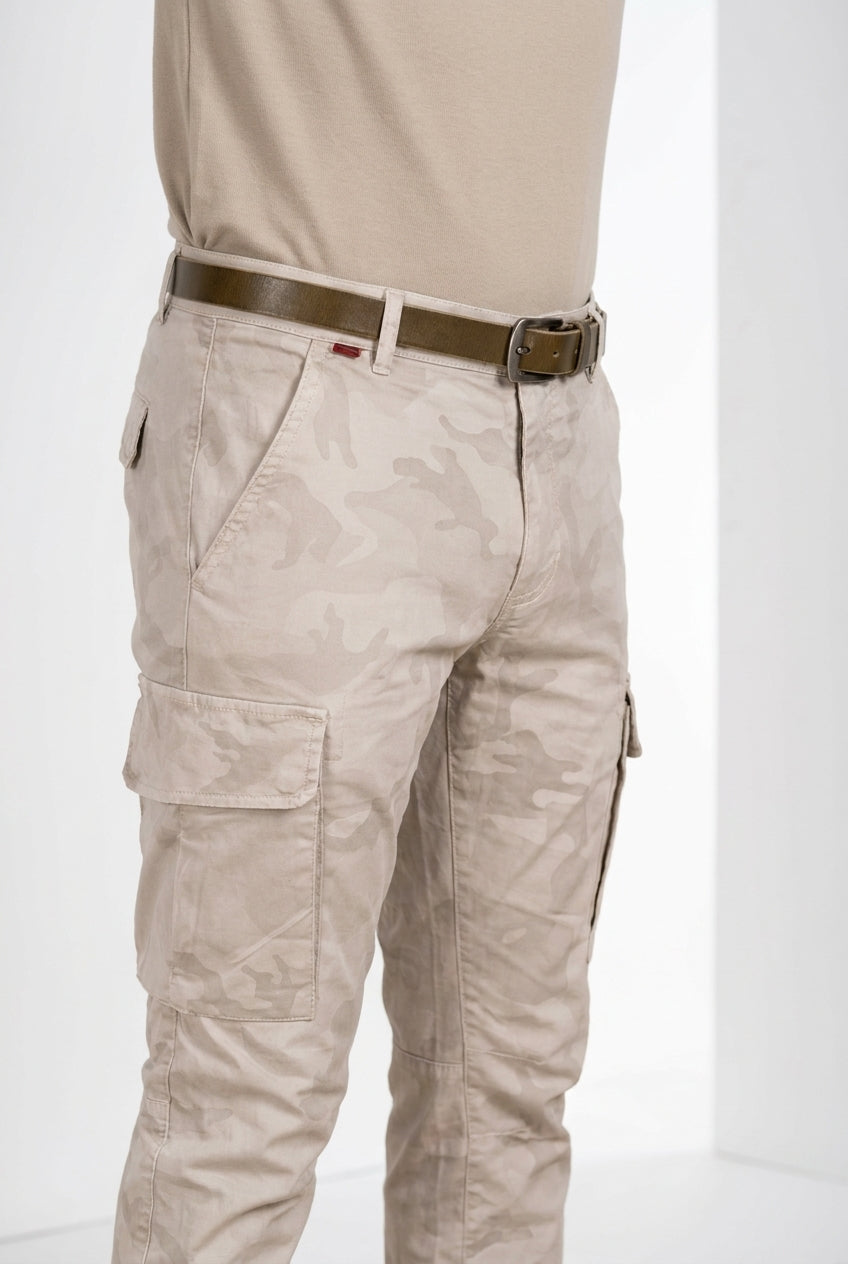 Chile Hose Cargo Herren aus Twill Camouflage-Print extra slim fit ①