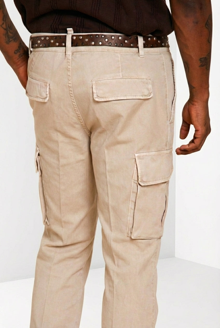 Chile pantalone cargo uomo in raso stretch extra slim fit ①