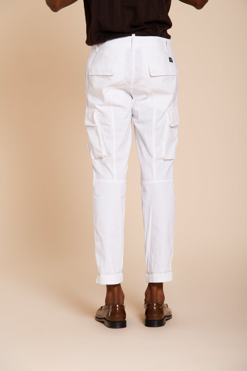 Chile pantalone cargo uomo in raso stretch extra slim fit ①