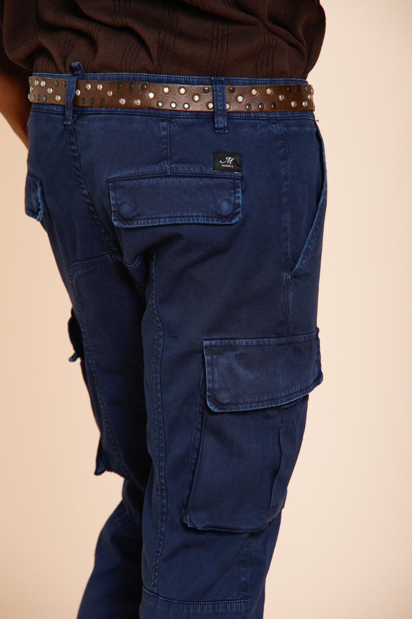 Chile pantalone cargo uomo in raso stretch extra slim fit ①