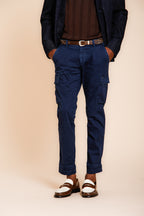 Chile pantalone cargo uomo in raso stretch extra slim fit ①