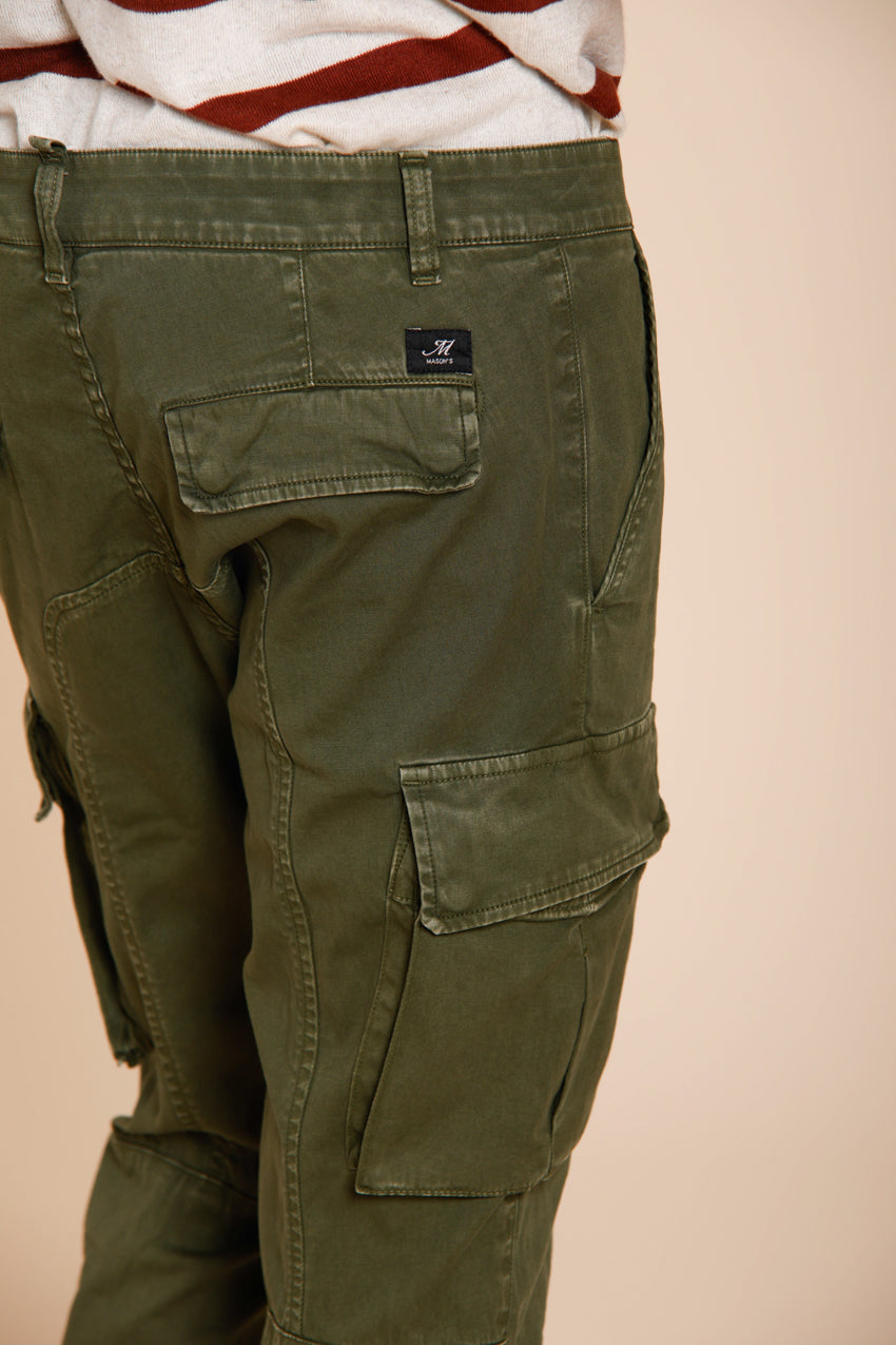 Chile pantalone cargo uomo in raso stretch extra slim fit ①
