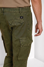 Chile pantalone cargo uomo in raso stretch extra slim fit ①