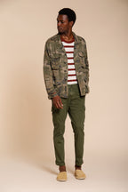 Chile pantalone cargo uomo in raso stretch extra slim fit ①