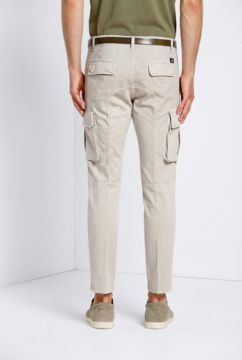 Chile pantalone cargo uomo in raso stretch extra slim fit ①