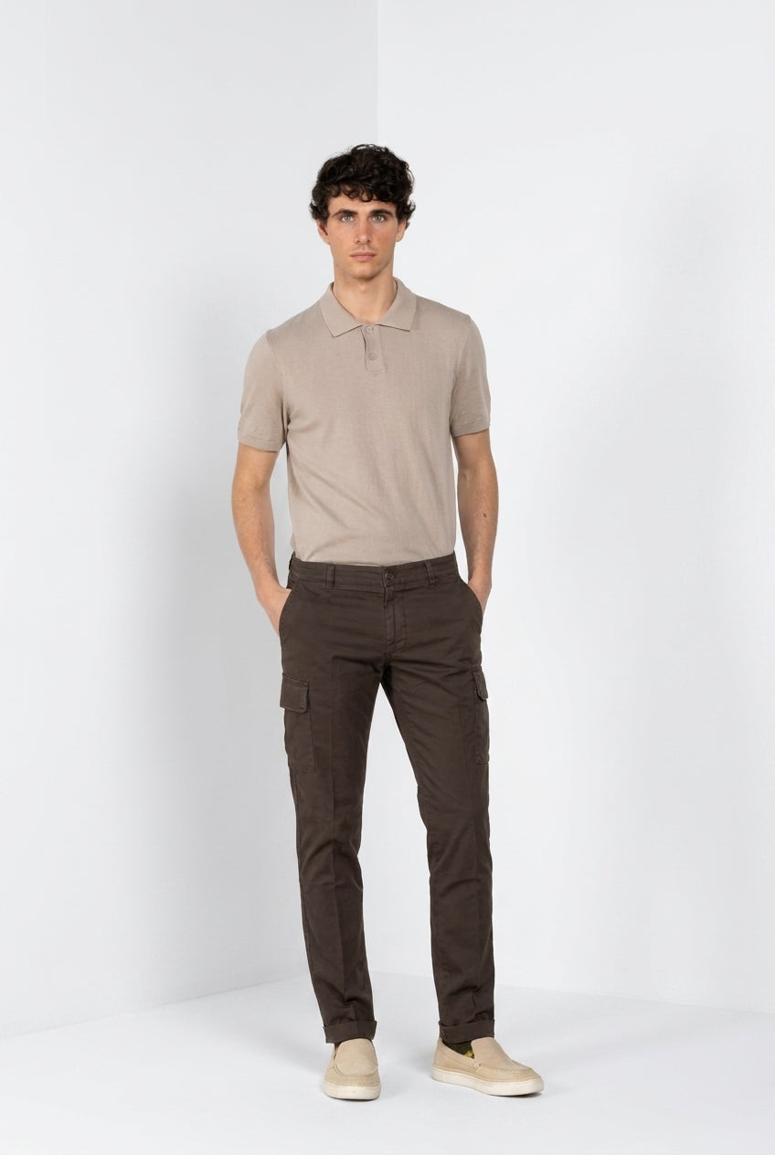 Chile Hose Cargo Herren aus Stretch-Satin extra slim fit ①