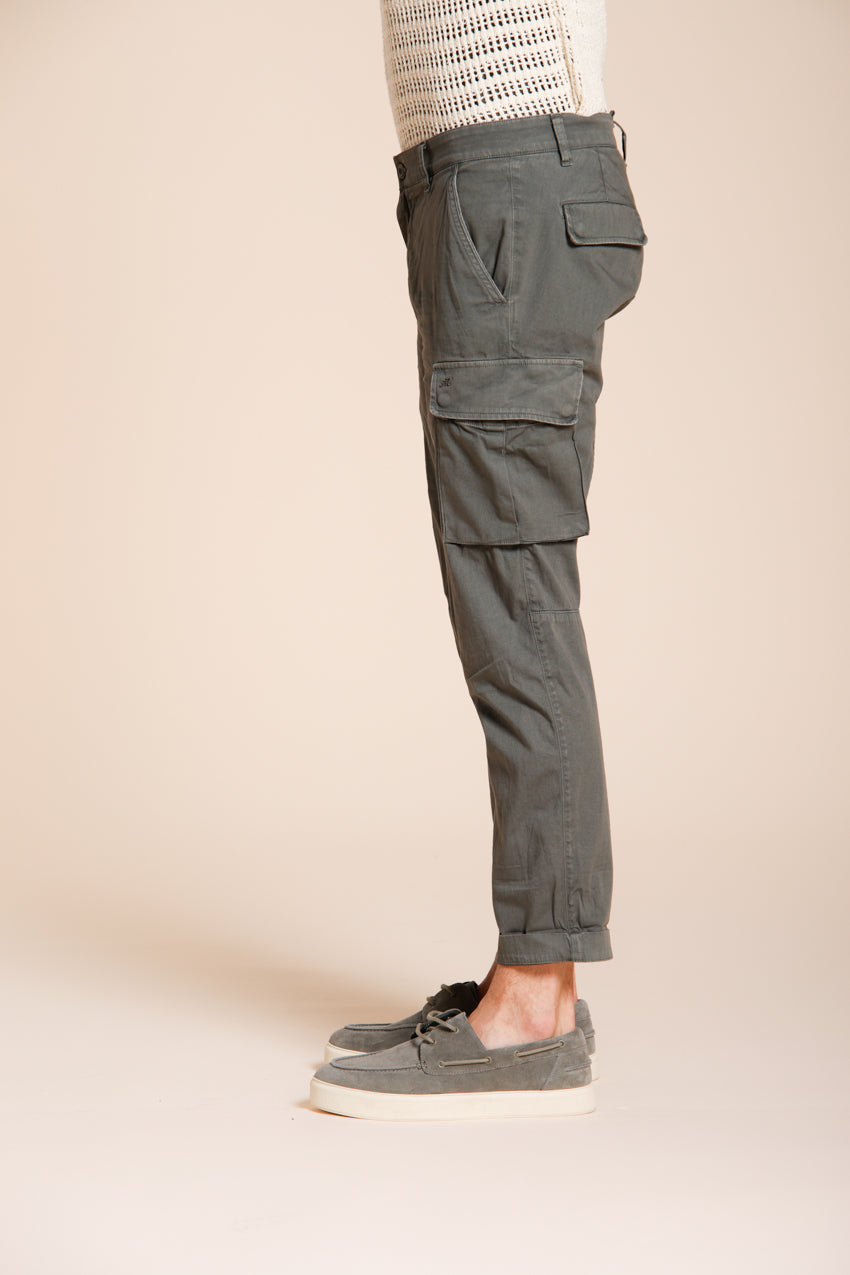 Chile pantalone cargo uomo in raso stretch extra slim fit ①