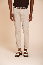 Chile pantalone cargo uomo in raso stretch extra slim fit ①