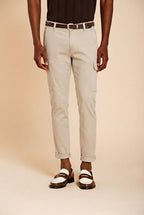 Chile pantalone cargo uomo in raso stretch extra slim fit ①