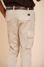 Chile pantalone cargo uomo in raso stretch extra slim fit ①