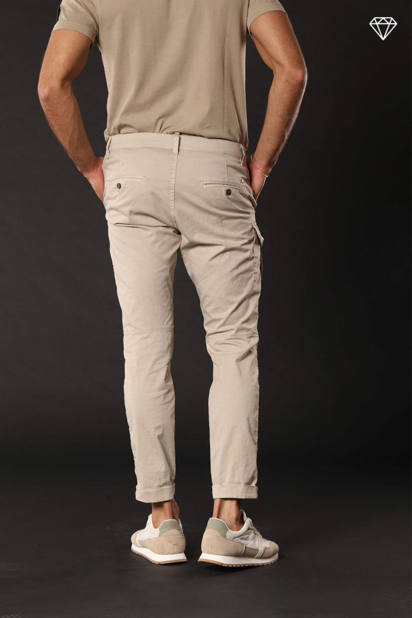George Coolpocket pantalone cargo uomo in cotone pima leggero logo edition carrot fit ①
