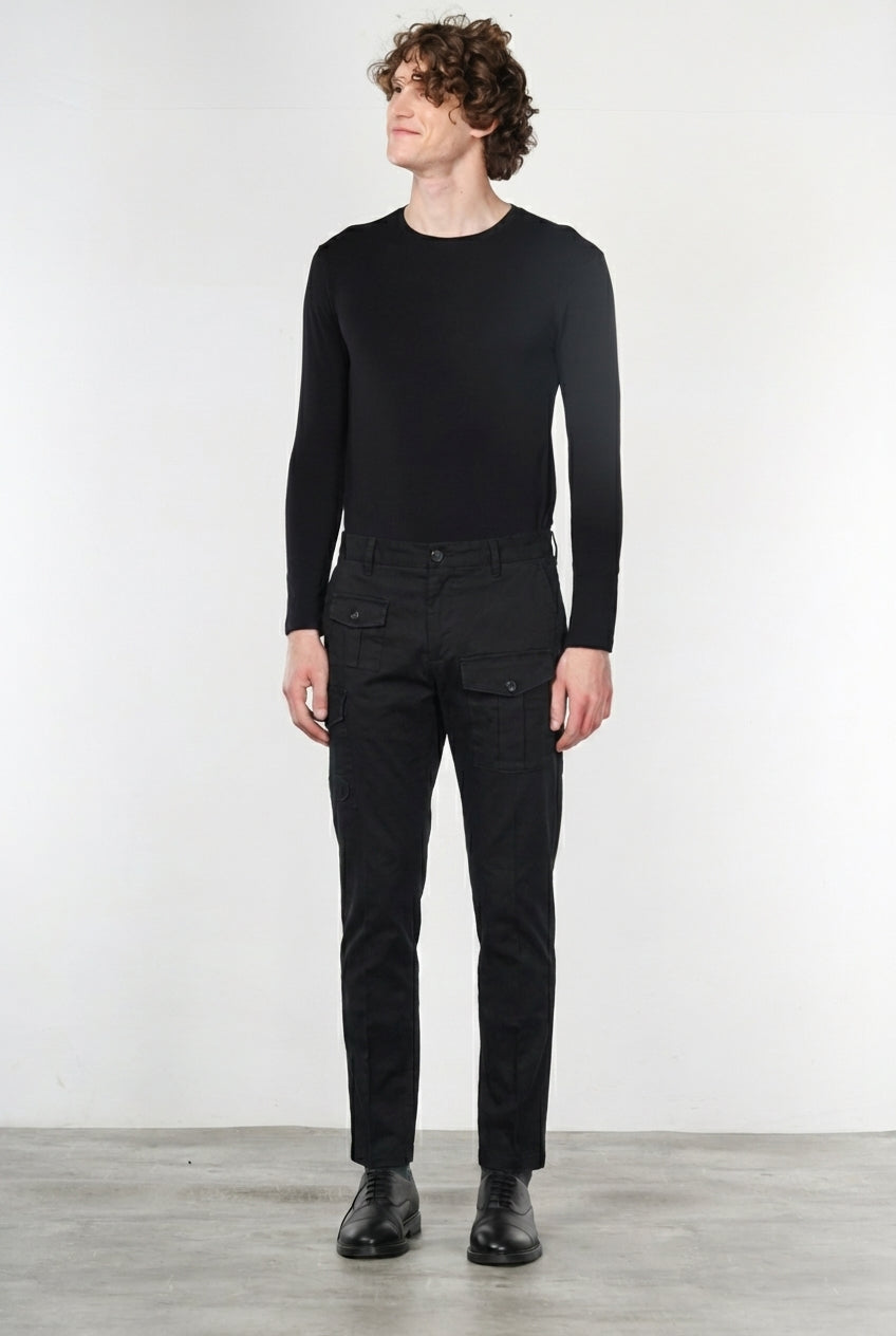 George Coolpocket Cargo-Hose Herren aus Gabardine, Carrot Fit ①