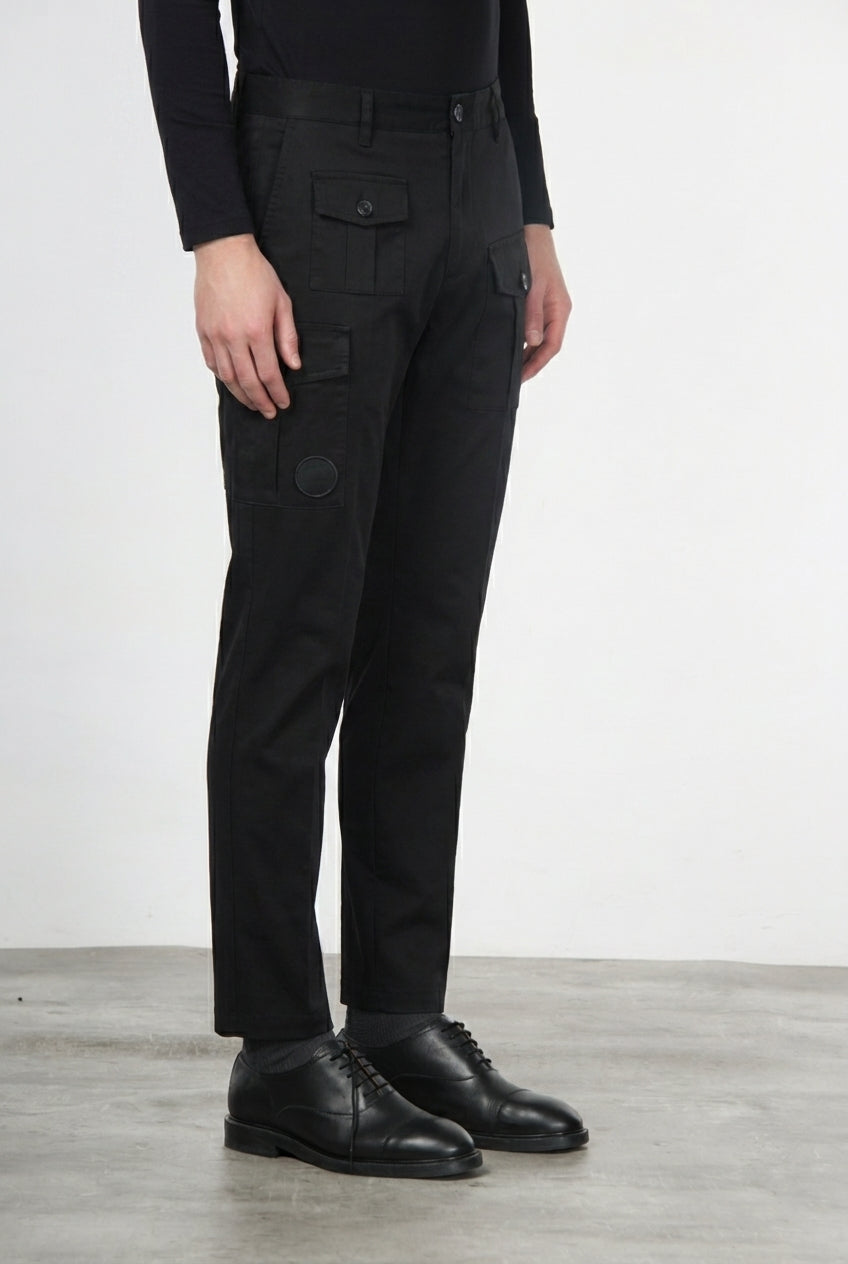 George Coolpocket Cargo-Hose Herren aus Gabardine, Carrot Fit ①
