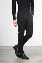 George Coolpocket Cargo-Hose Herren aus Gabardine, Carrot Fit ①