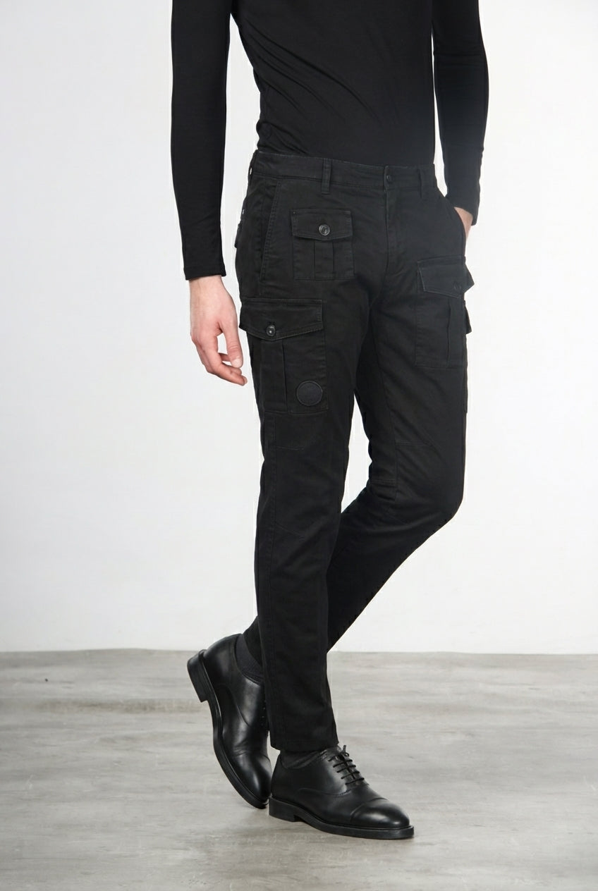 George Coolpocket Cargo-Hose Herren aus Gabardine, Carrot Fit ①