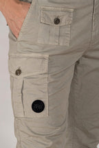 George Coolpocket pantalone cargo uomo in twill leggero stretch Logo Edition carrot fit ①