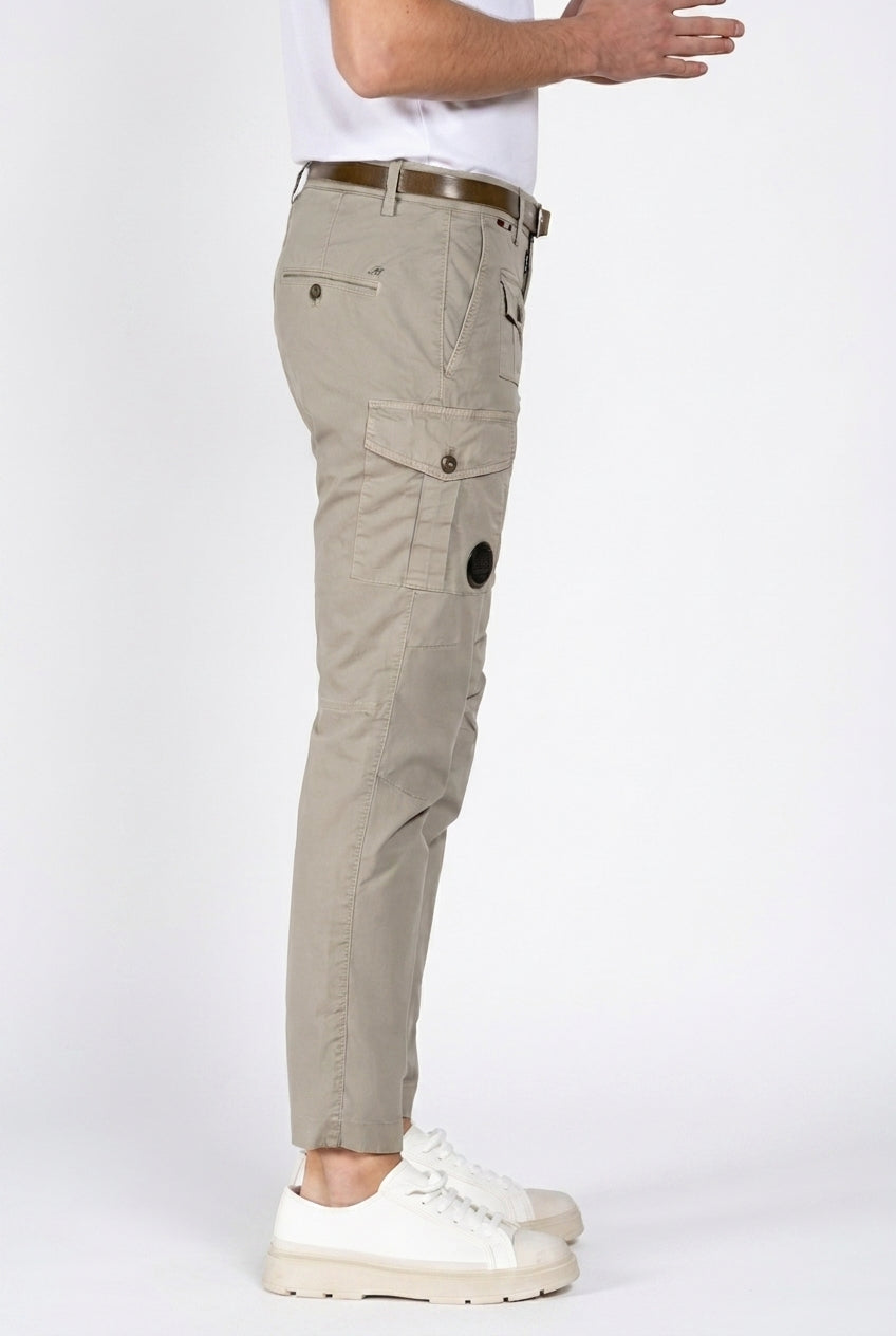 George Coolpocket pantalone cargo uomo in twill leggero stretch Logo Edition carrot fit ①