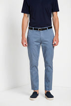 John Coolkhinos pantalone chino uomo in raso stretch Logo Edition carrot fit ①