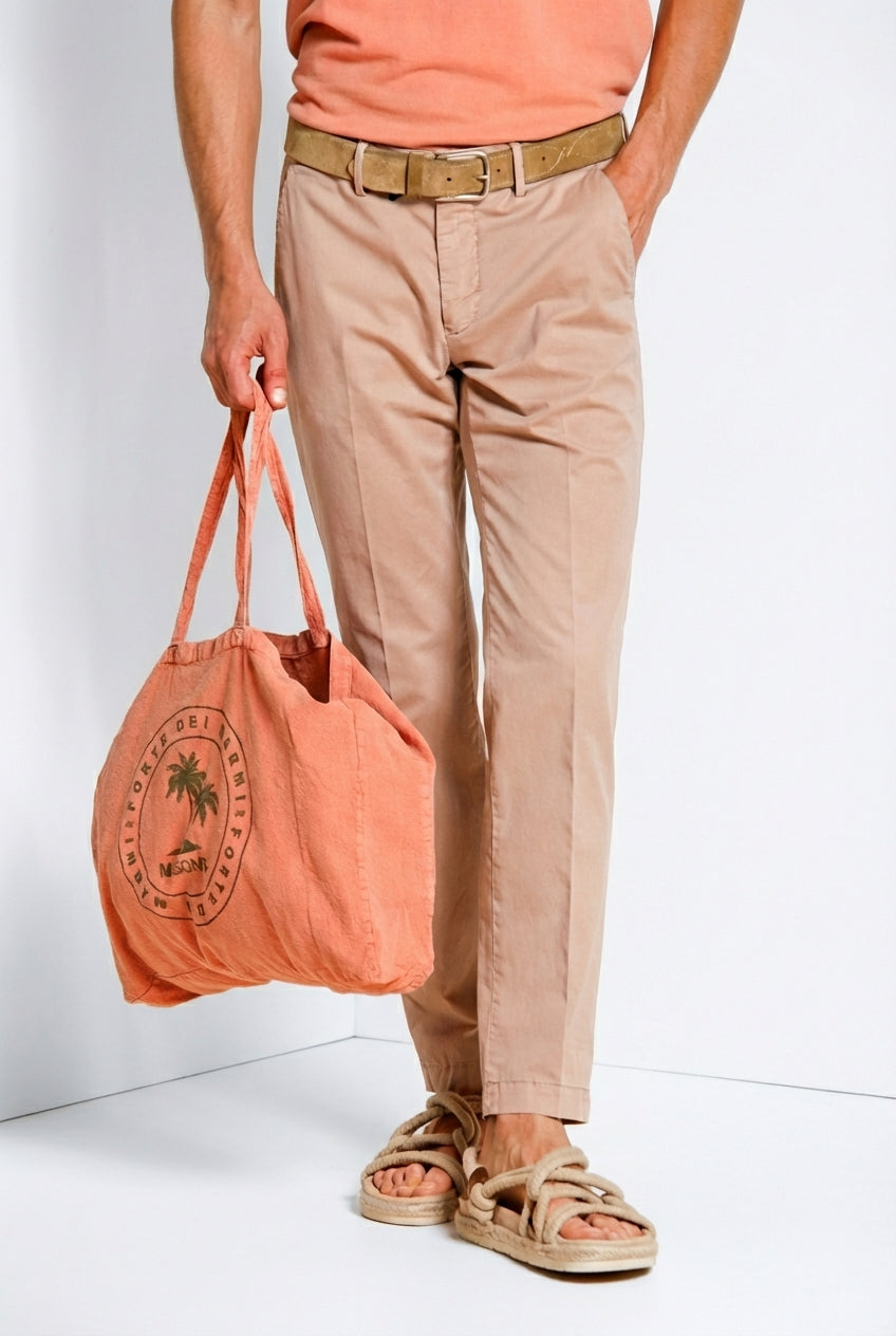 Torino Delamere Hose Chino Herren aus Stretch-Gabardine slim fit