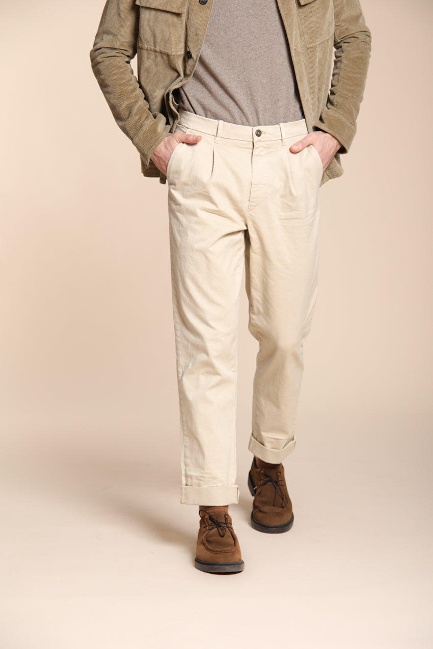 Pinces Herren-Chinohose aus Gabardine relaxed fit